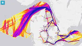 Kort over AIS tankskibe